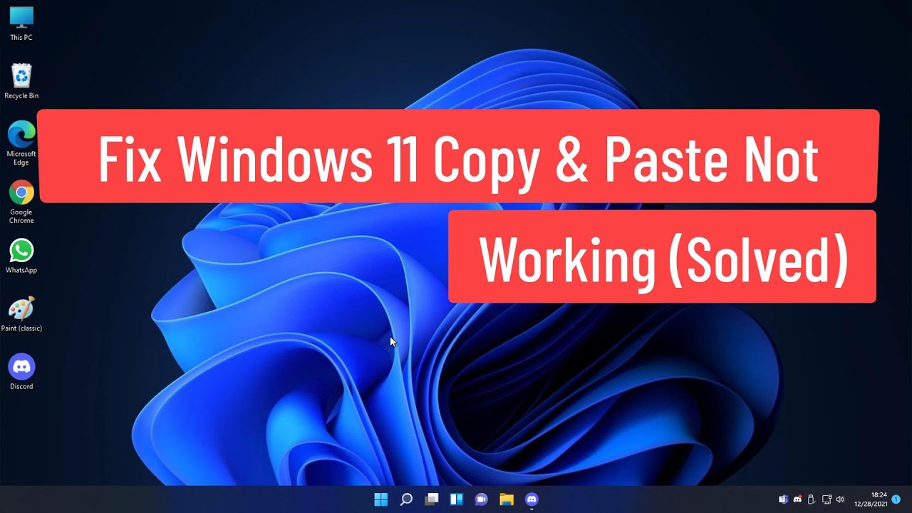 Copy-Paste Not Working Windows 11