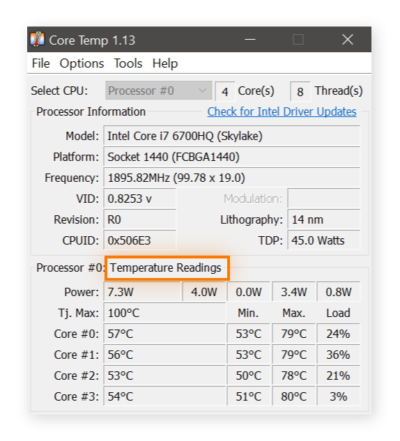 Get CPU Temperature Windows 10