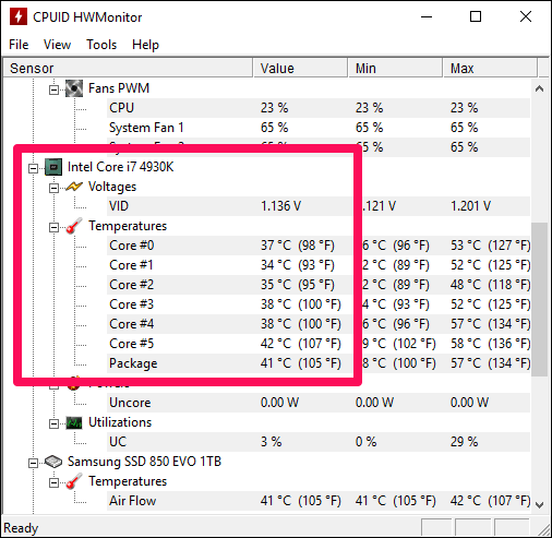 Get CPU Temperature Windows 10