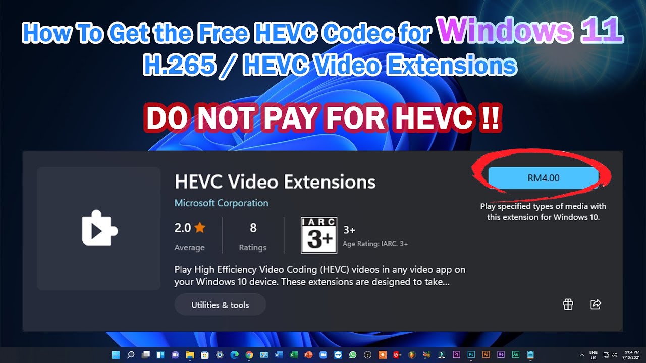 Hevc Codec Windows 11 Free Download