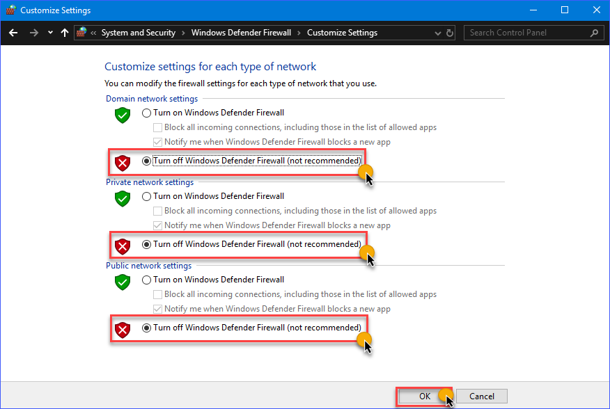 How To Disable Firewall In Windows Server 2019