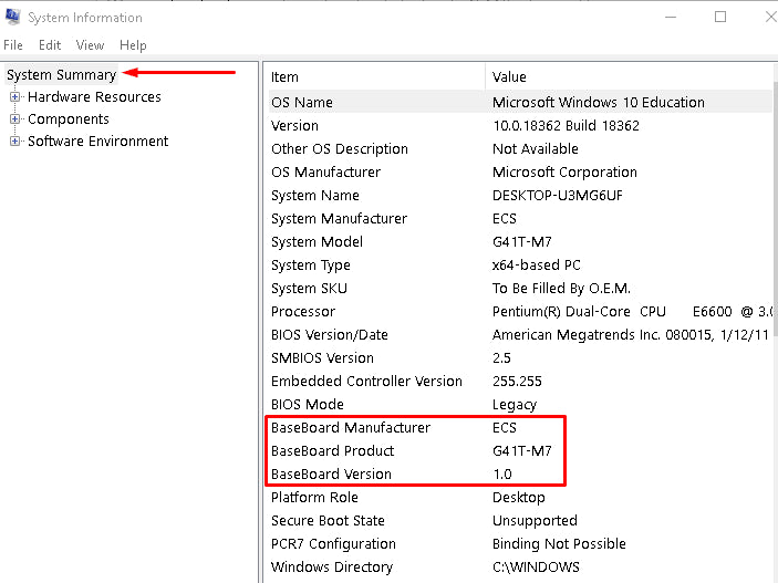 How To Find My Motherboard Model Windows 10