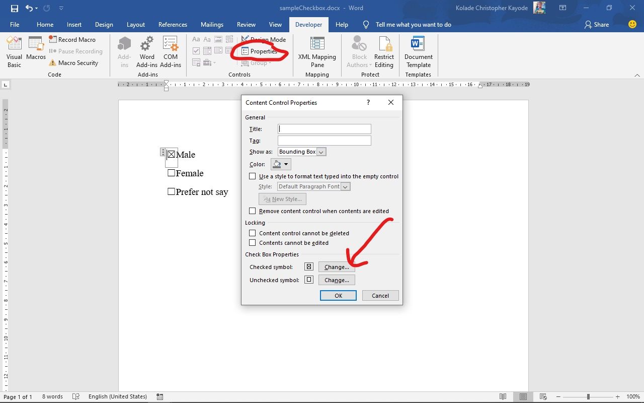 How To Insert A Check Box In Microsoft Word