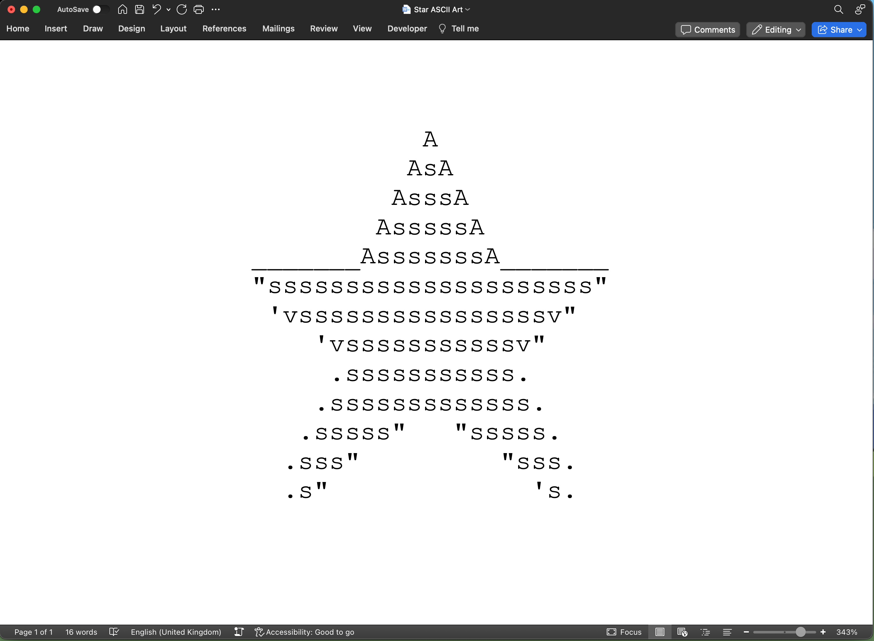 How To Make Ascii Art In Microsoft Word