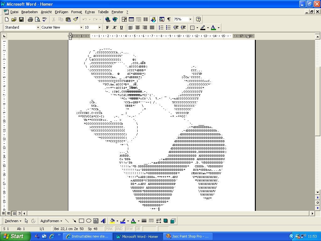 How To Make Ascii Art In Microsoft Word