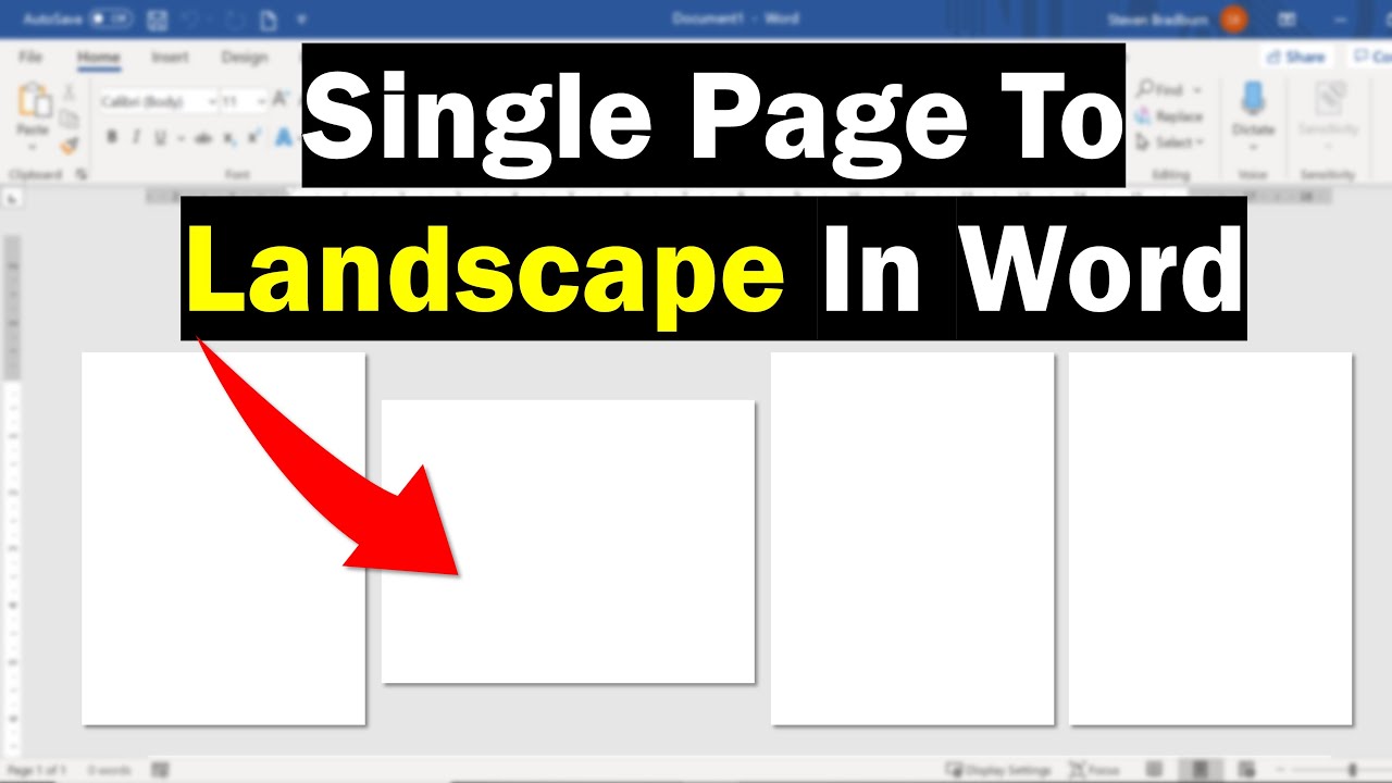 How To Put Microsoft Word In Landscape