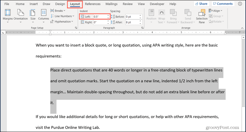 How To Quote In Microsoft Word