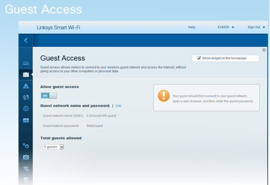 Linksys Router Guest Network Security