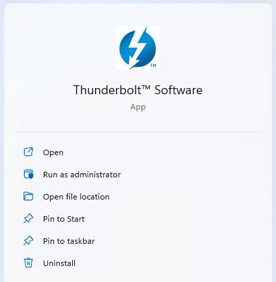 Thunderbolt Software Windows 11