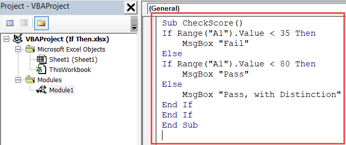 Visual Basic If Statement Syntax