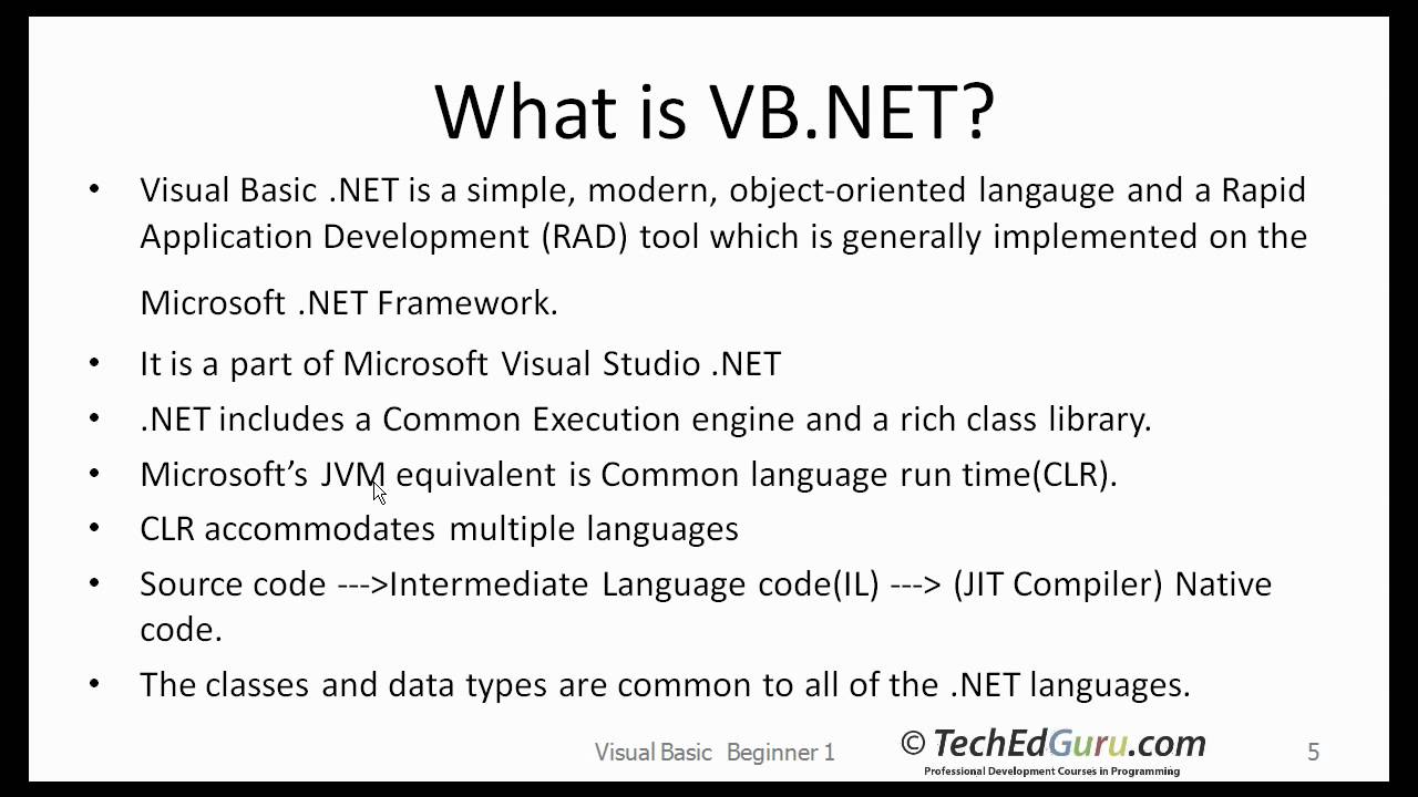 What Is The Difference Between Visual Basic And VB Net