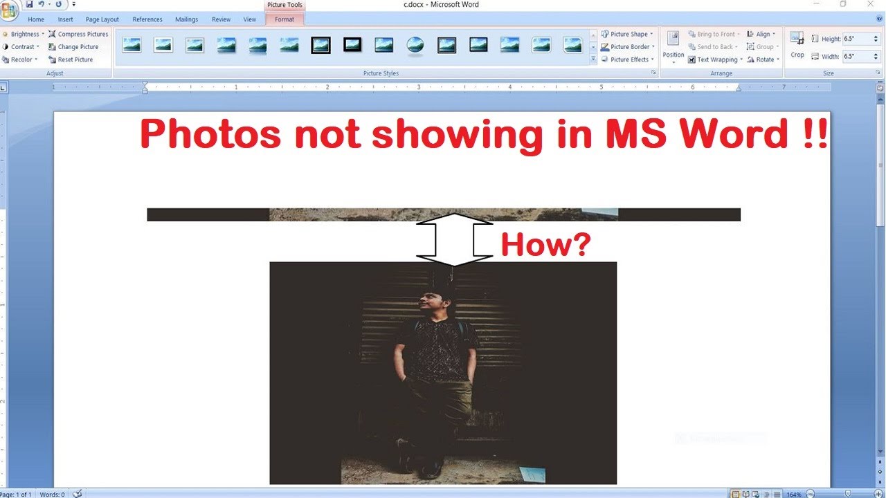 Why Are My Pictures Not Showing Up On Microsoft Word