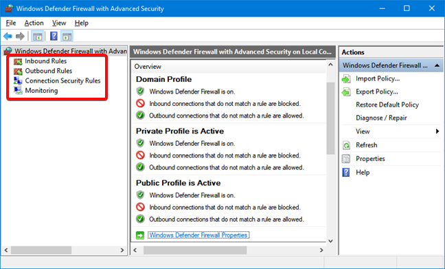 Windows Firewall With Advanced Security