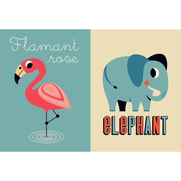 Livre Les Animaux - Marcel & Joachim - Flamant rose et éléphant