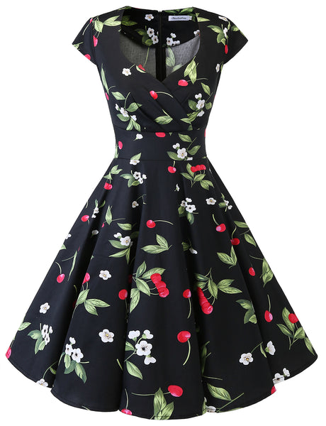 Little Cherry Print Dresses Daily Casual Dress Summer Party Dress ...