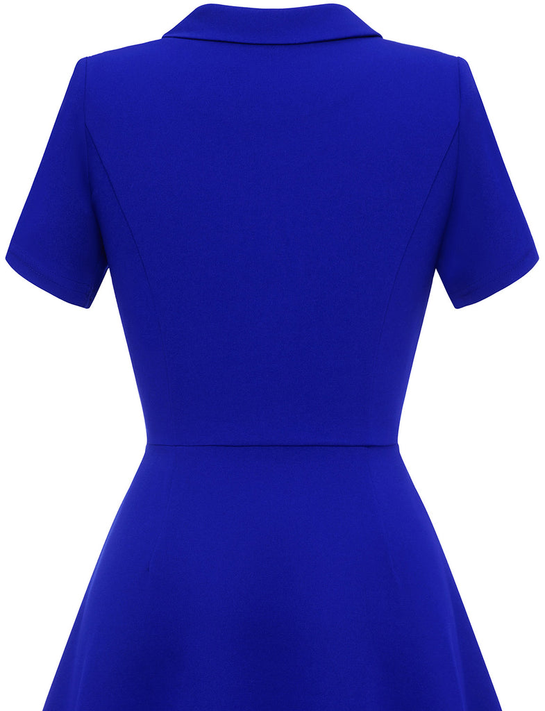 blue work dresses