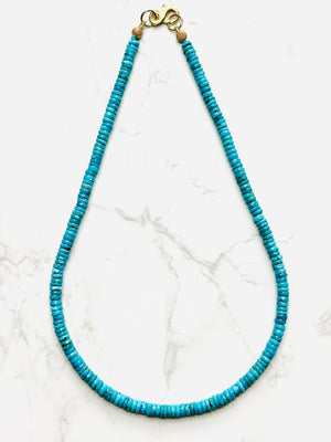 Faceted Heishi Turquoise Necklace - Menagerie Boutique