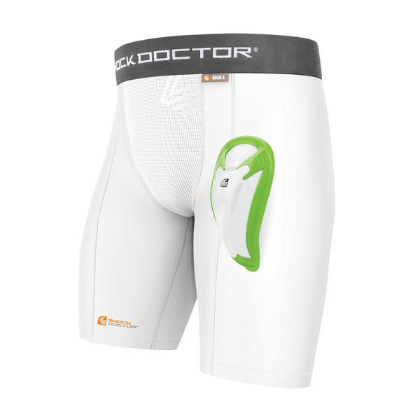 Shock Doctor Core Compression Shorts with Cup Pocket Youth – Brine