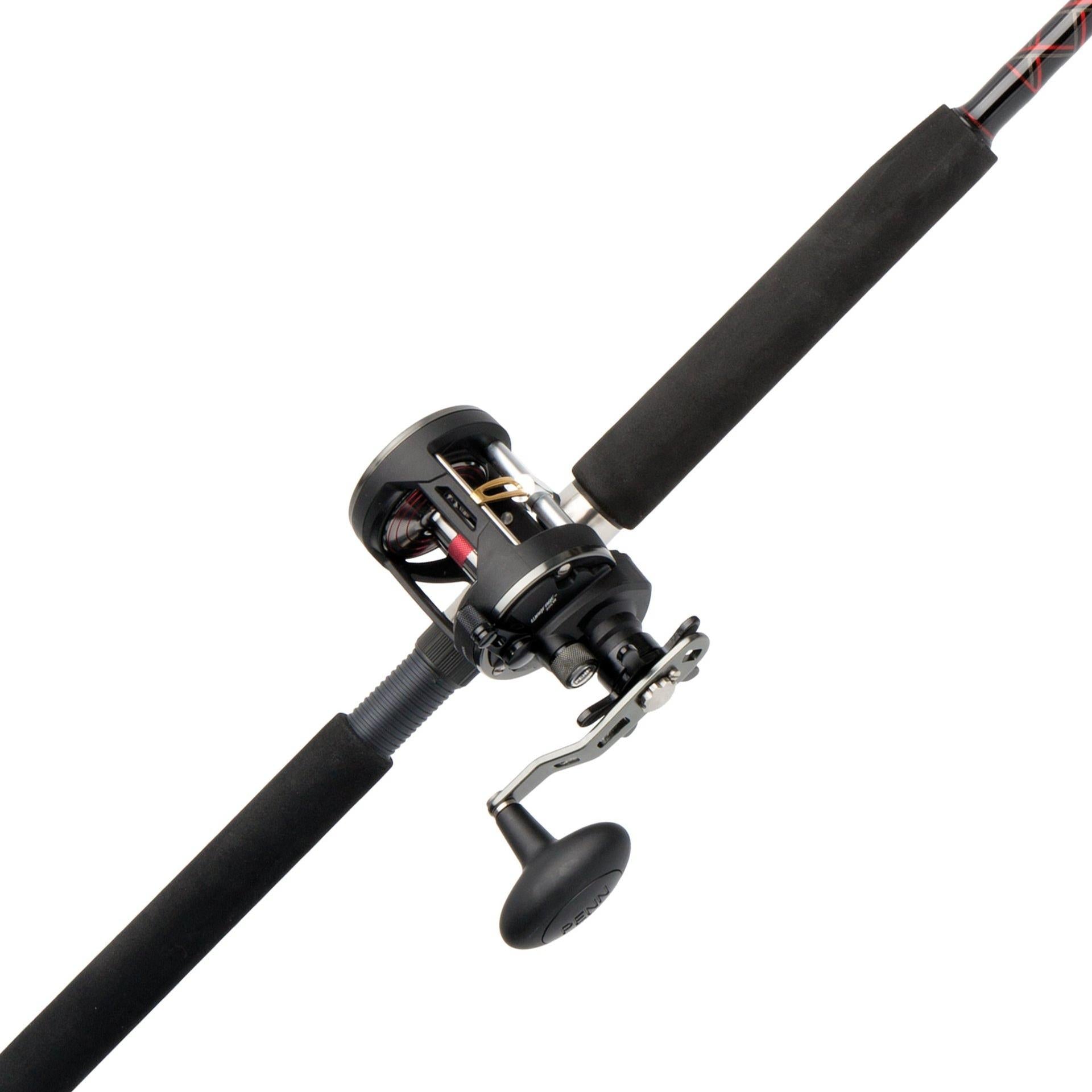  PENN 7' Rival Level Wind Fishing Rod and Reel Conventional  Combo, 7', 1 Graphite Composite Fishing Rod with 2 Reel, Durable, Break  Resistant and Lightweight