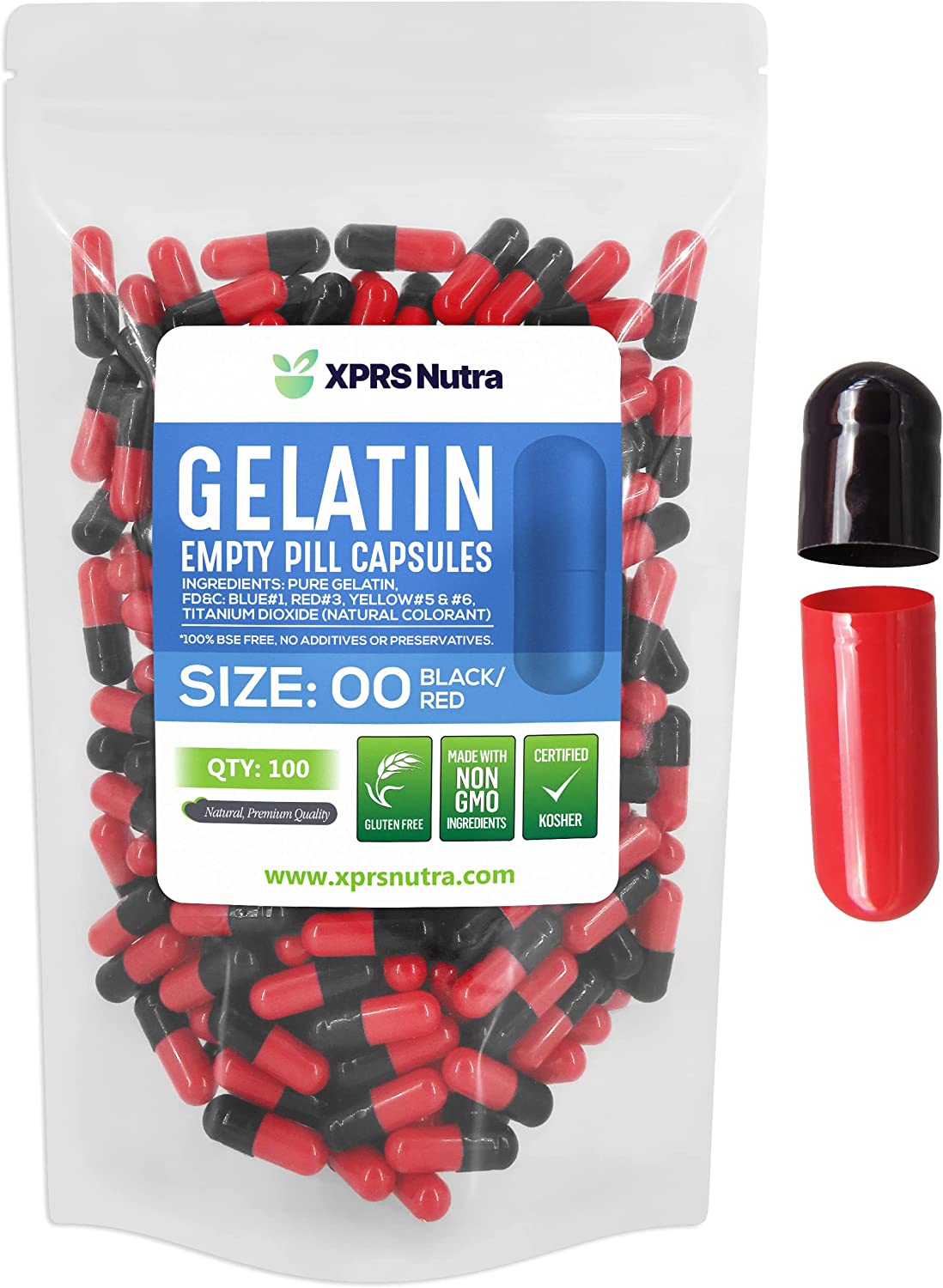 Size 00 Empty Gelatin Capsules