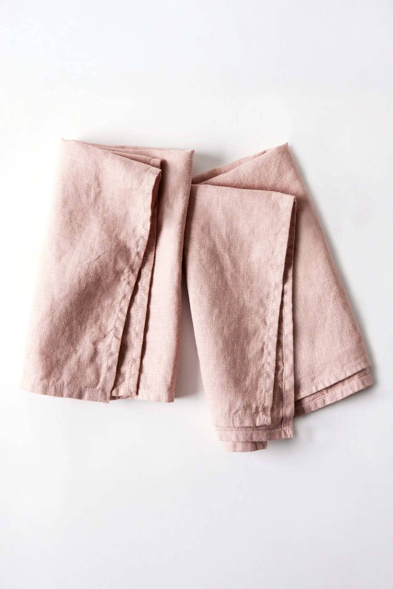 Celina Mancurti Shadow Rose Linen Napkins - Set of 2