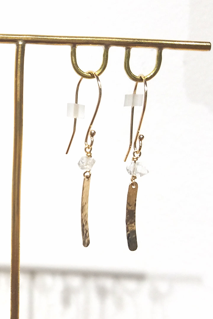 Cobamae 14k Gold Baguette Earrings - Herkimer