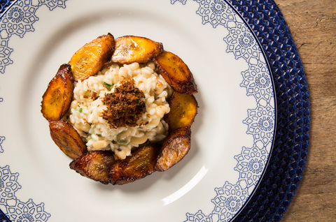 Risotto aux bananes caramélisées