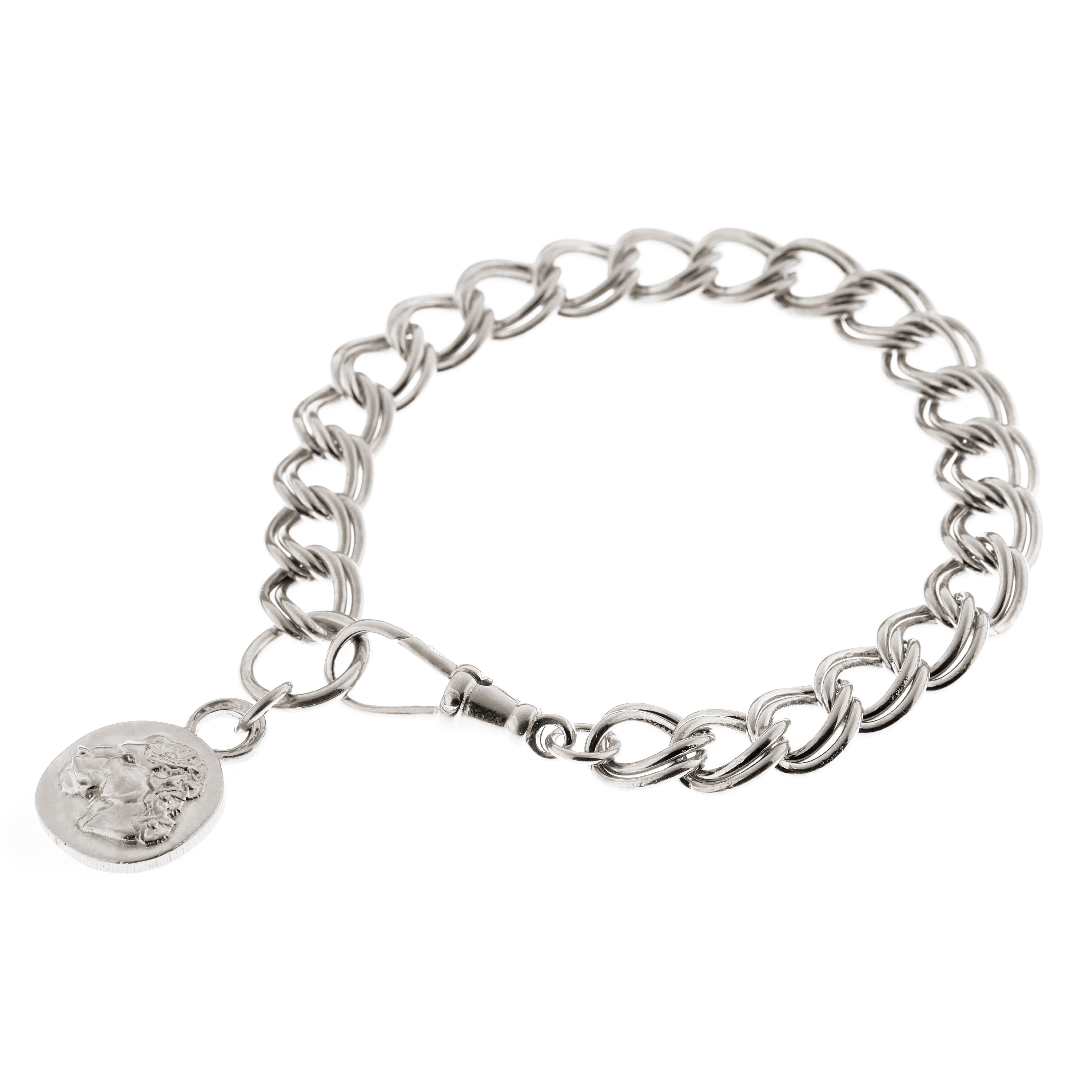 DOUBLE CURB CHAIN LIONESS BRACELET – Mikaela Lyons Jewellery