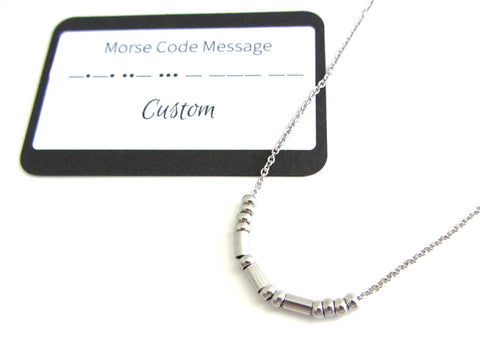 Curved Bar Morse Code Necklace – Lovett Jewels