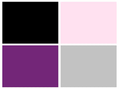 Black, Pink, Purple, Silver Coloured Squares