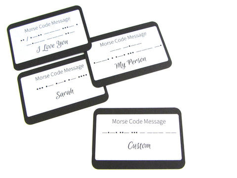 example morse code message cards showing morse code message and its meaning