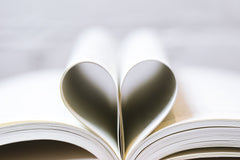 Book with pages shaped as a heart