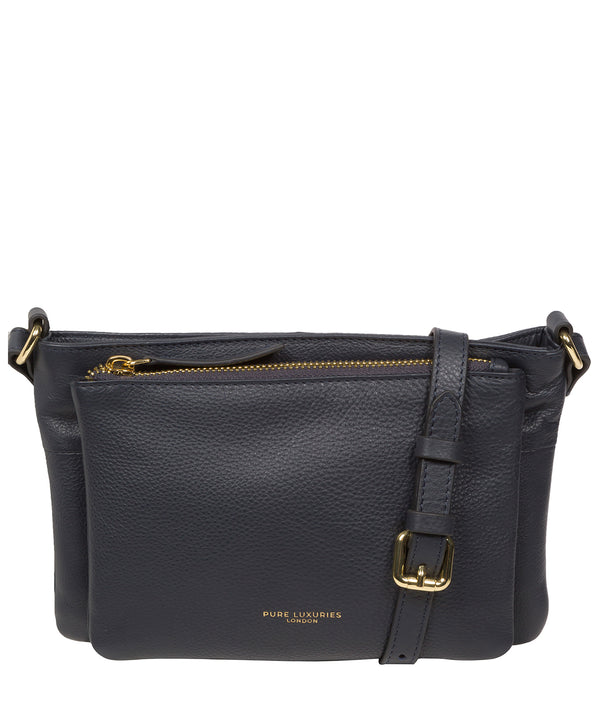 Leather Tote Bag Jess - Navy