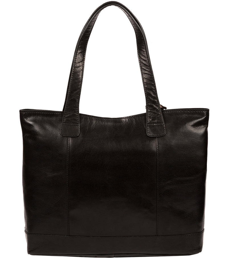 Conkca London Leather Tote Bag Black - Patience | Black Leather Tote ...