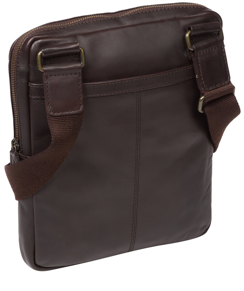 'Jairzinho' Dark Brown Leather Cross Body Bag