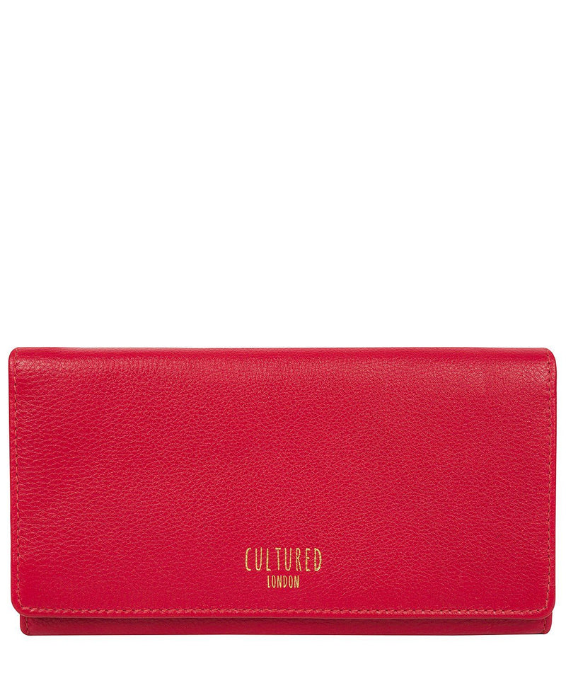 Red Leather Coin Holder Purse 'Harlow' by Cultured London – Pure ...