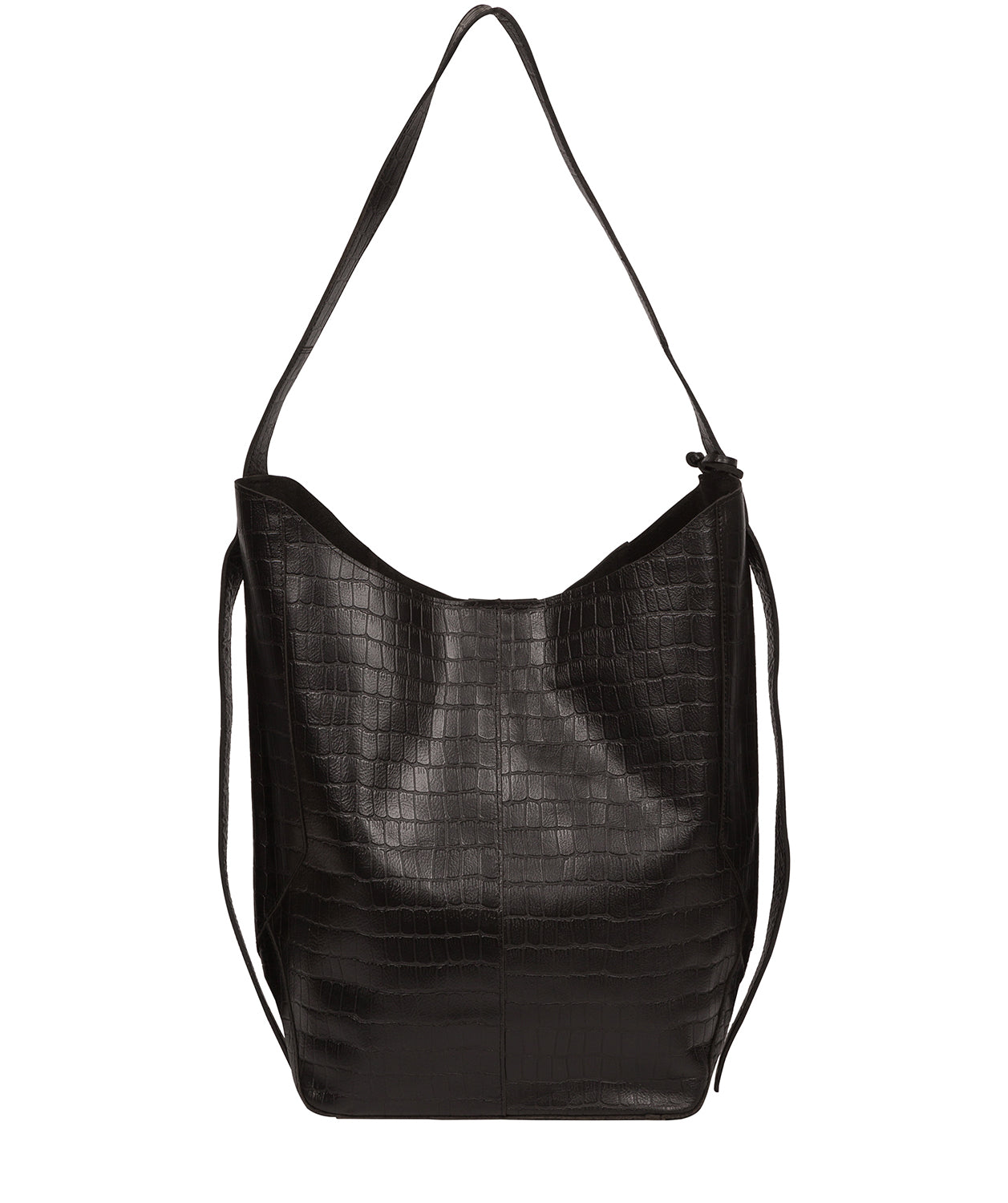 Black Leather Shoulder Bag 'Harrow' by Cultured London – Pure Luxuries ...