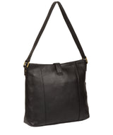 'Elaine' Black Leather Shoulder Bag image 6