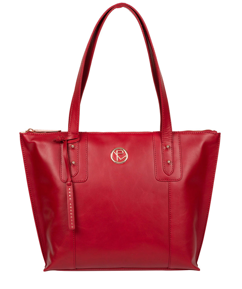Red Leather Tote Bag 'Goya' by Pure Luxuries – Pure Luxuries London