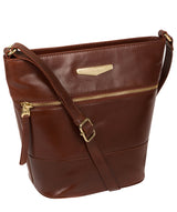 'Caterina' Brown Leather Cross Body Bag image 5