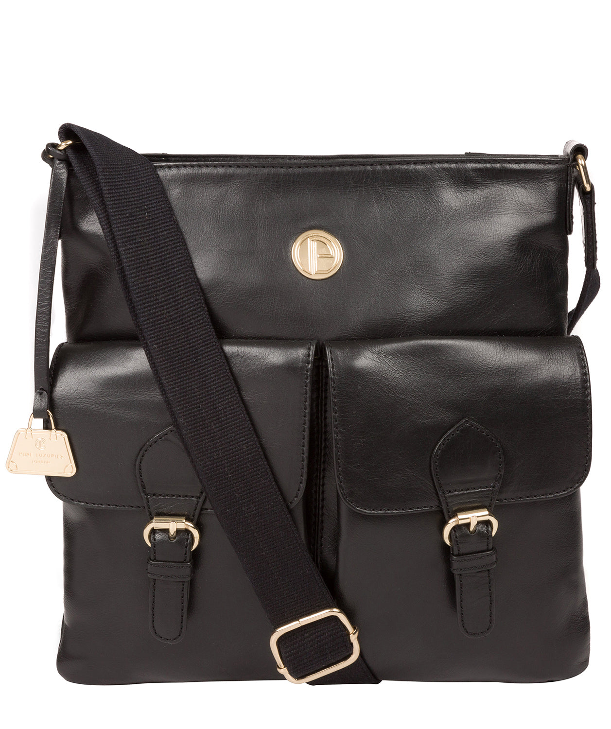 Black Leather Crossbody Bag 'Azalea' by Pure Luxuries – Pure Luxuries ...