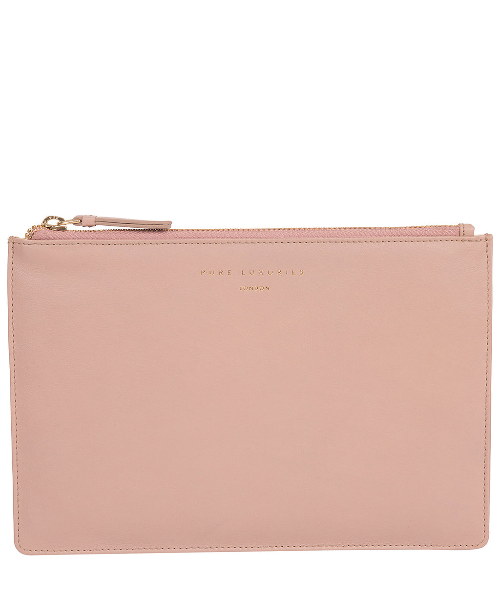 'Osterly' Blush Pink Leather Pouch – Pure Luxuries London