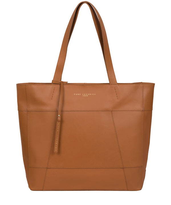 COGNAC BROWN OVERSIZE Shopper Bag Large Tote Bag Leather 