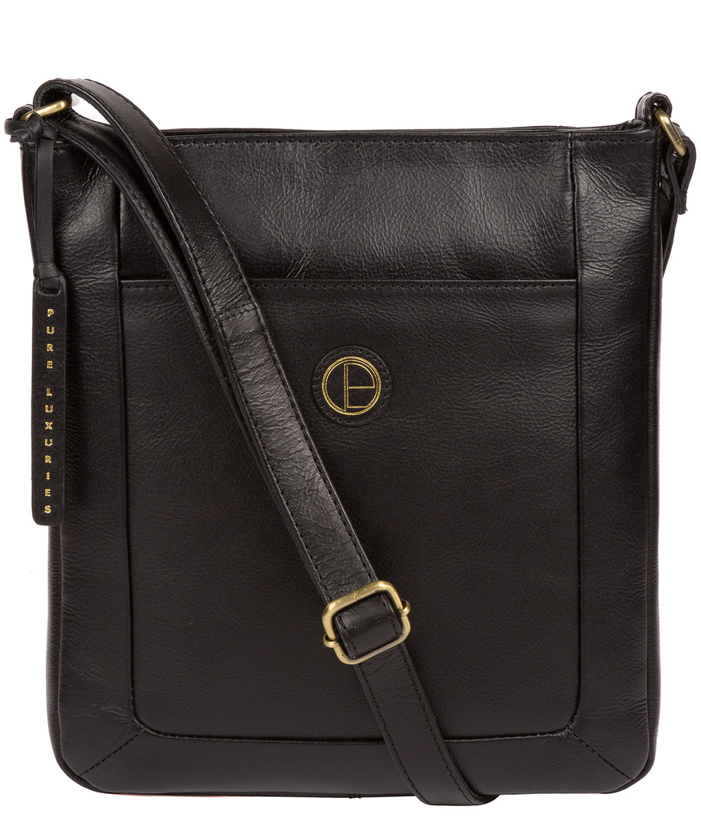 Pure Luxuries Leather Crossbody Bag Black - Bythorn | Vintage Black ...