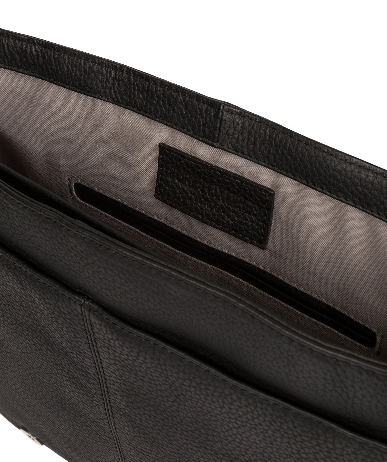 Black Leather Messenger Bag 'Lawrence' by Pure Luxuries – Pure Luxuries ...