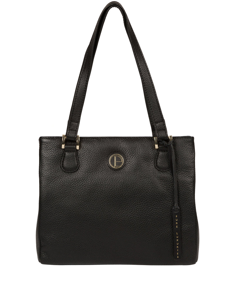 'Milana' Black Leather Handbag – Pure Luxuries London