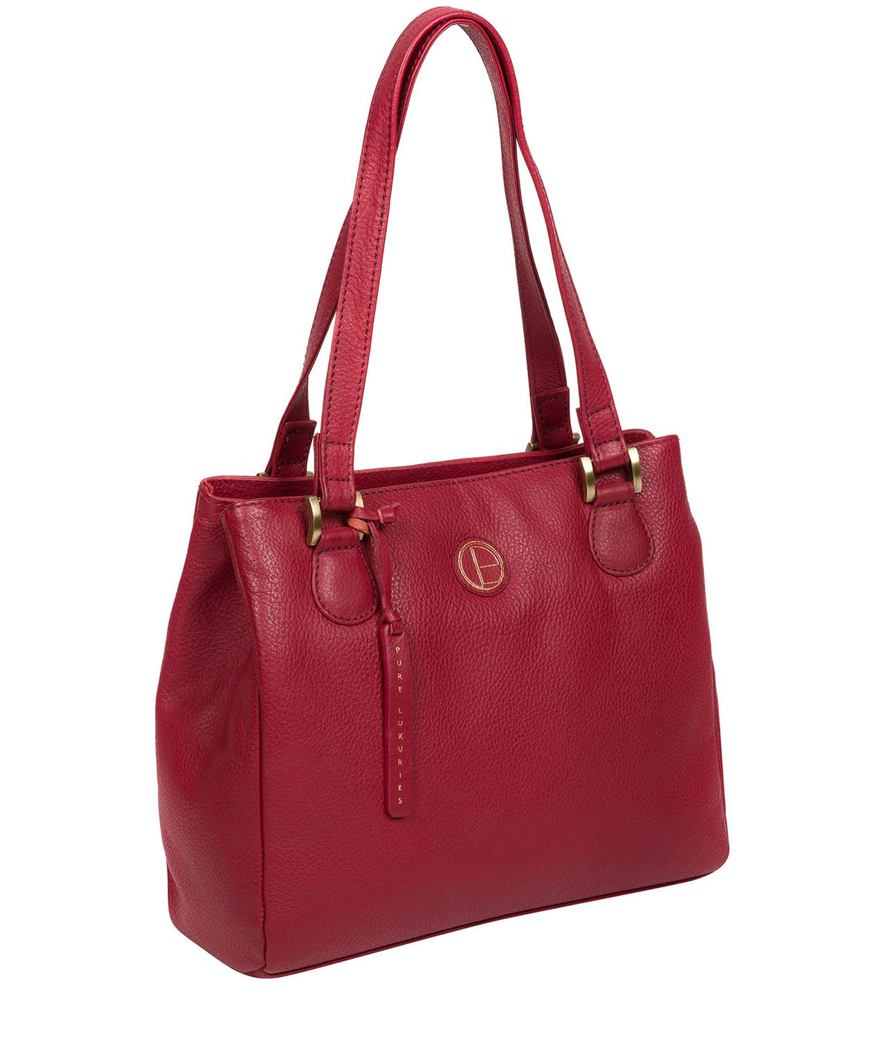 Pure Luxuries Leather Handbag Red - Milana | Red Leather Handbag – Pure ...