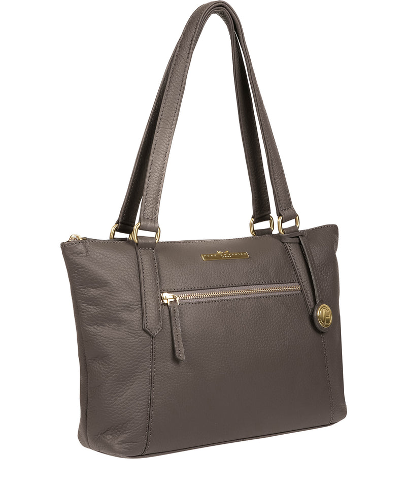 Grey Leather Handbag 'Laurel' by Pure Luxuries – Pure Luxuries London