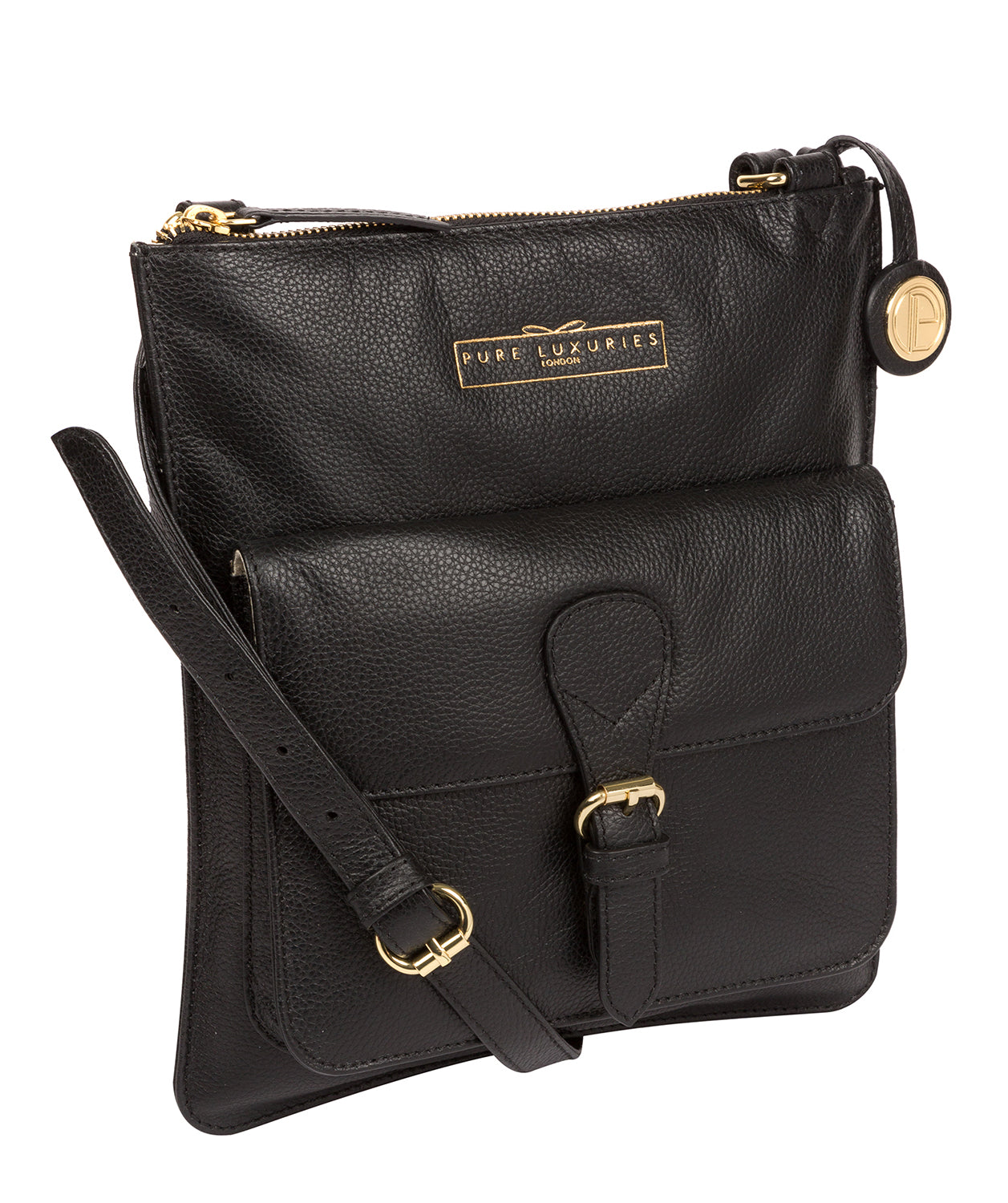 Pure Luxuries Leather Crossbody Bag Black - Kenley | Black Leather ...
