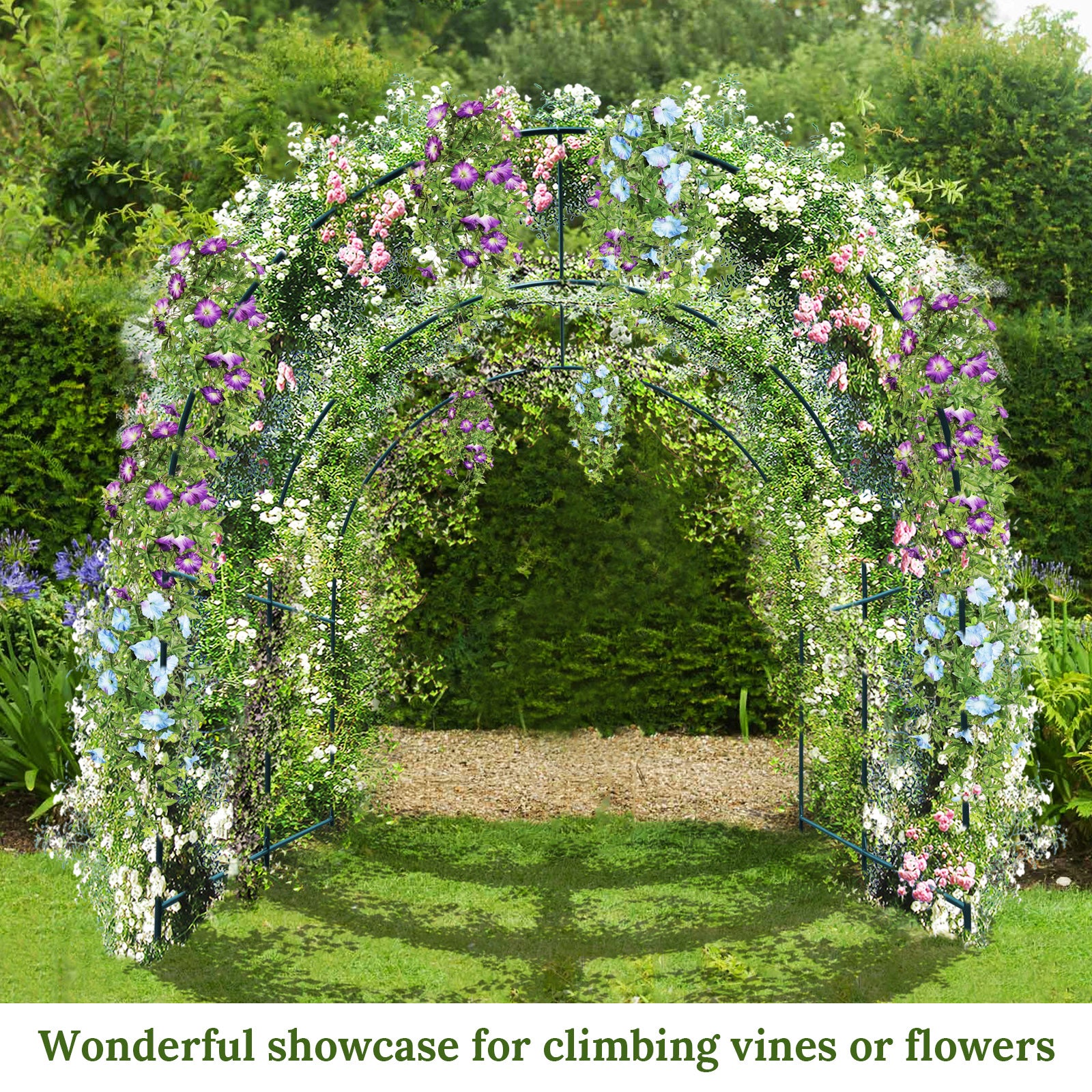 flowers overhead landscape arch